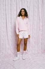 Sugarplum Lattice Half Zip Sweatshirt - Image 8