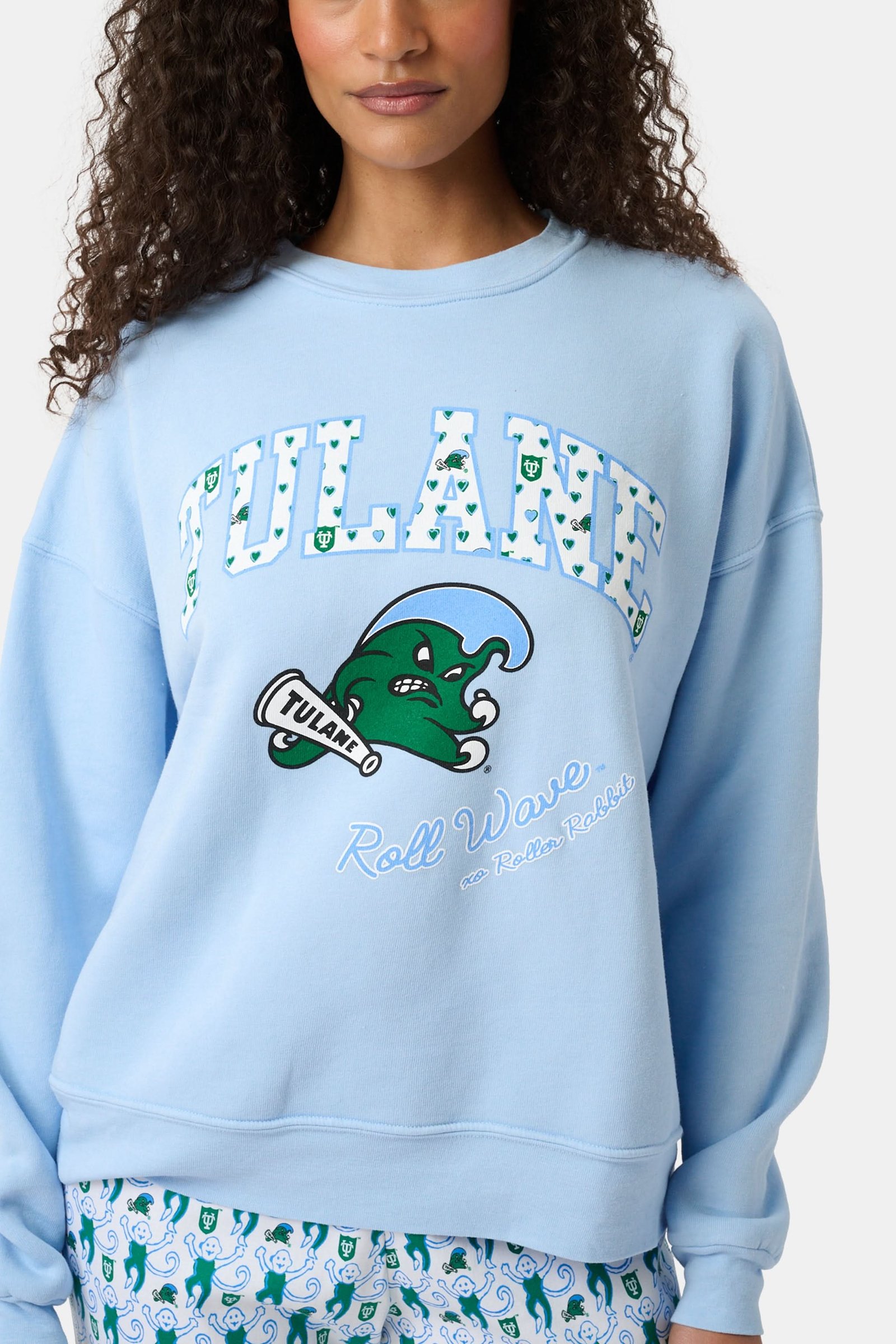 00_EXTRA_2888 Tulane Greenwave Andie Sweatshirt - Image 1