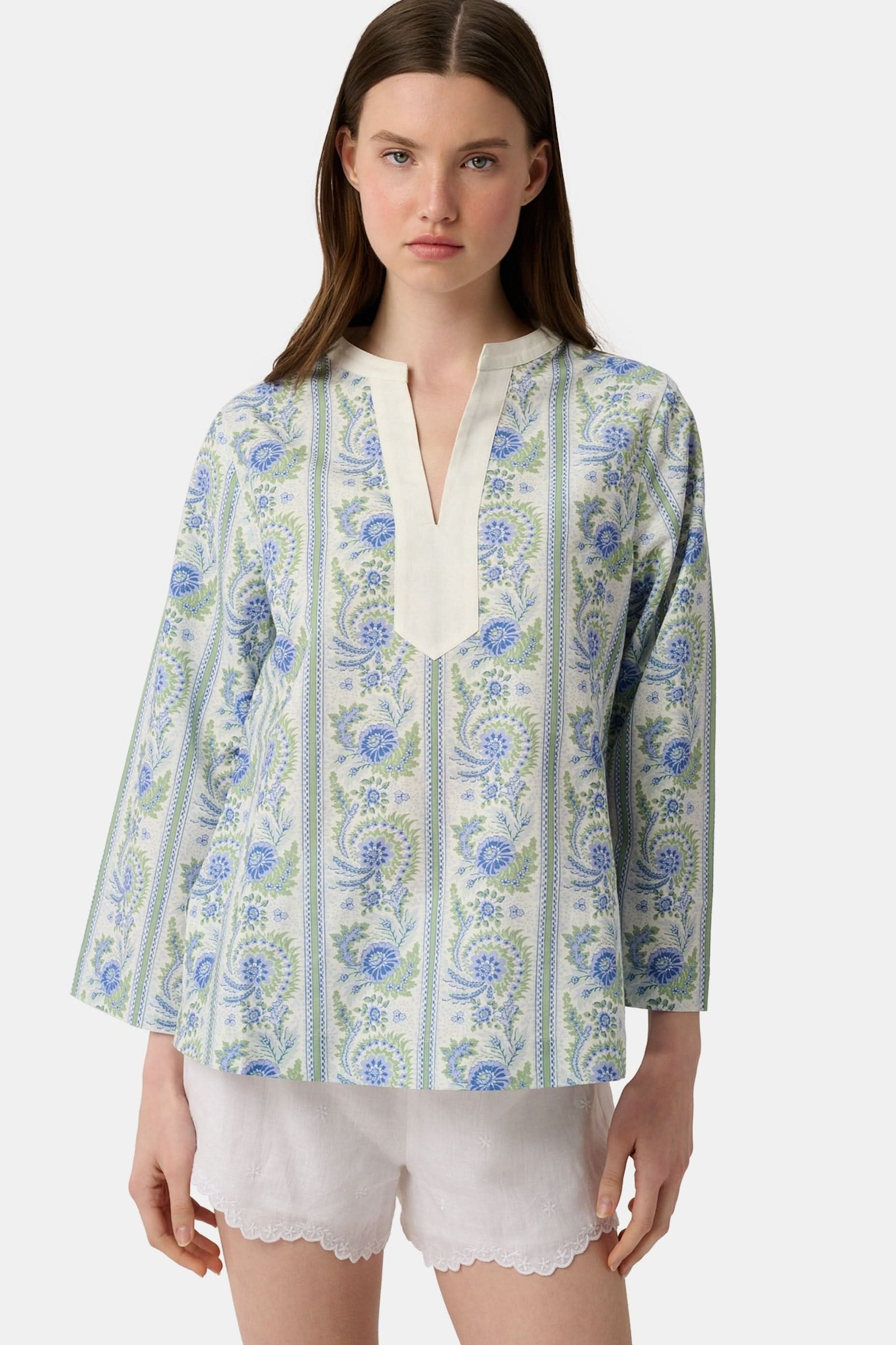00_EXTRA_WOMEN_3191 Provencal Stripe Willow Tunic - Image 1