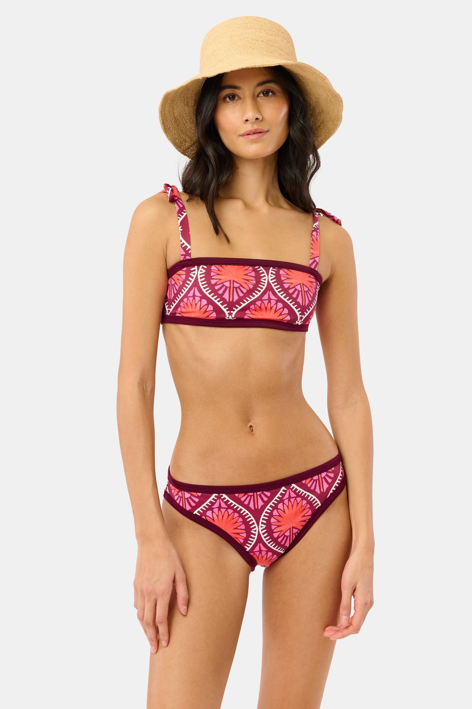05_ROLLER-RABBIT-WMN-PALM-FRONDS-OCEANA-BIKINI-TOP-BURGUNDY_0097-1 Palm Fronds Oceana Bikini Bottom - Image 1