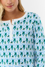 Green Wave Lovely Monkey Pajamas - Image 2