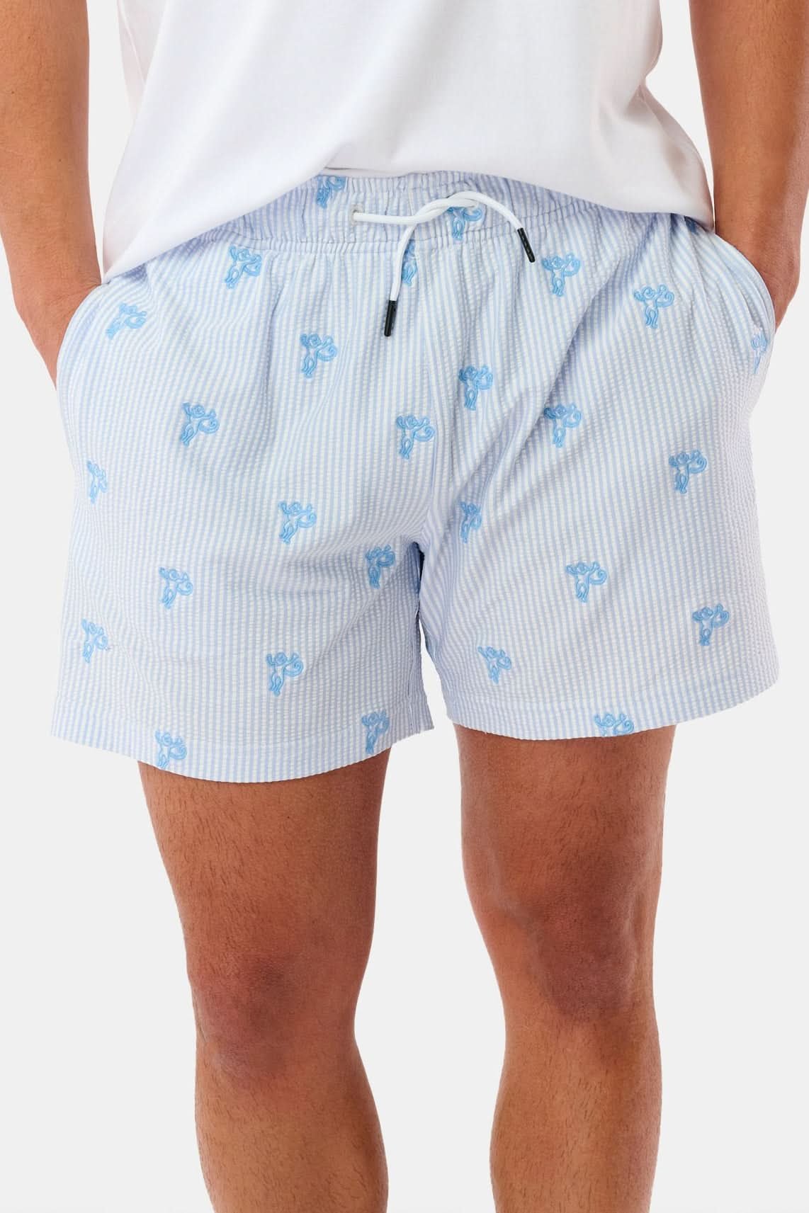 66_MEN-MENS-MINI-MONKEY-SWIM-TRUNK-BLUE-ROLLER-RABBIT_008 Mens Mini Monkey Swim Trunk - Image 1