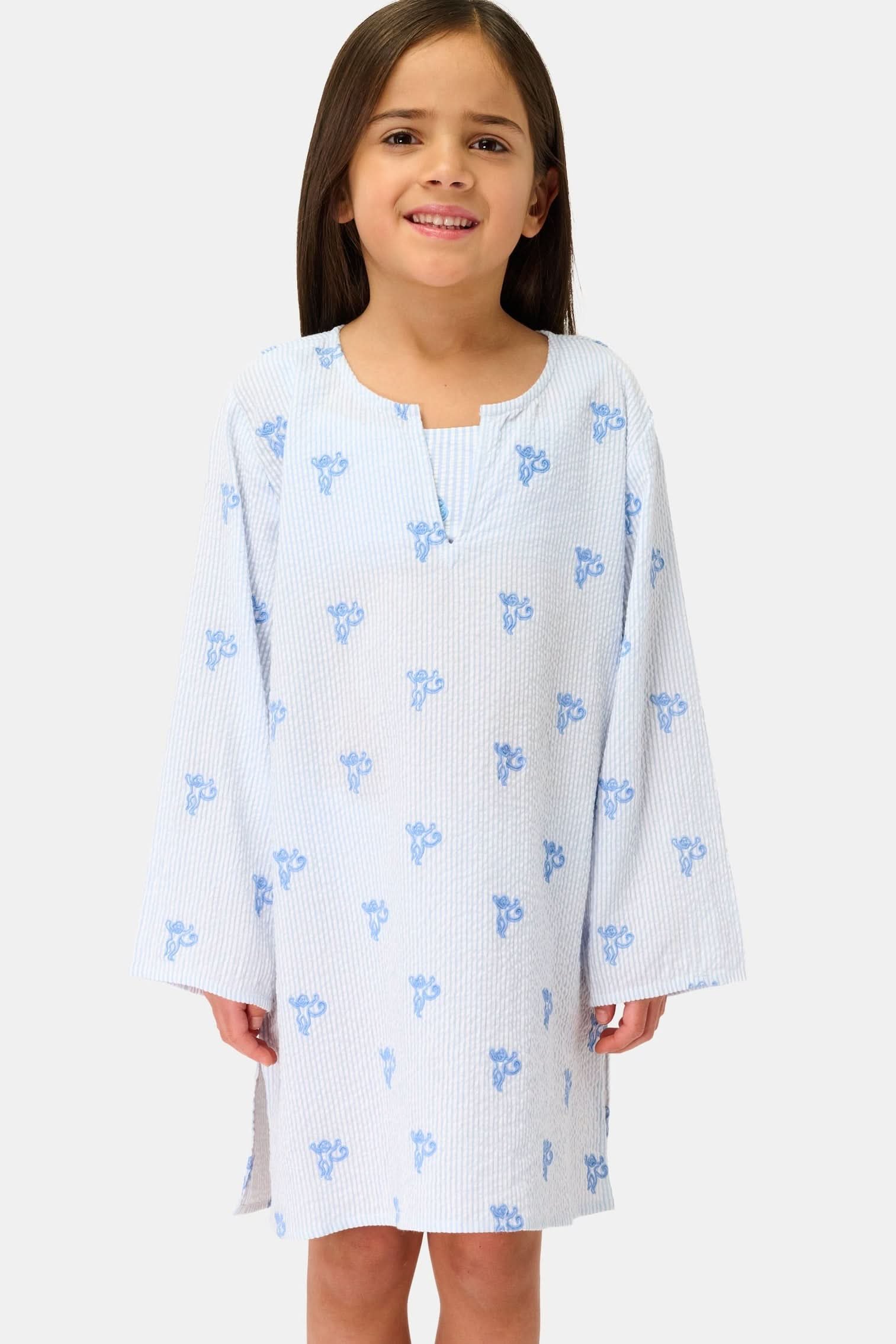 73_ROLLER-RABBIT-CHD-KIDS-MINI-MONKEY-KURTA-BLUE_1709 Kids Mini Monkey Kurta - Image 1