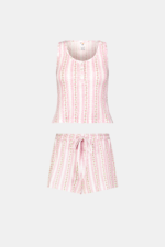 Daisy Heart Stripe Cherry Tank Set - Image 8