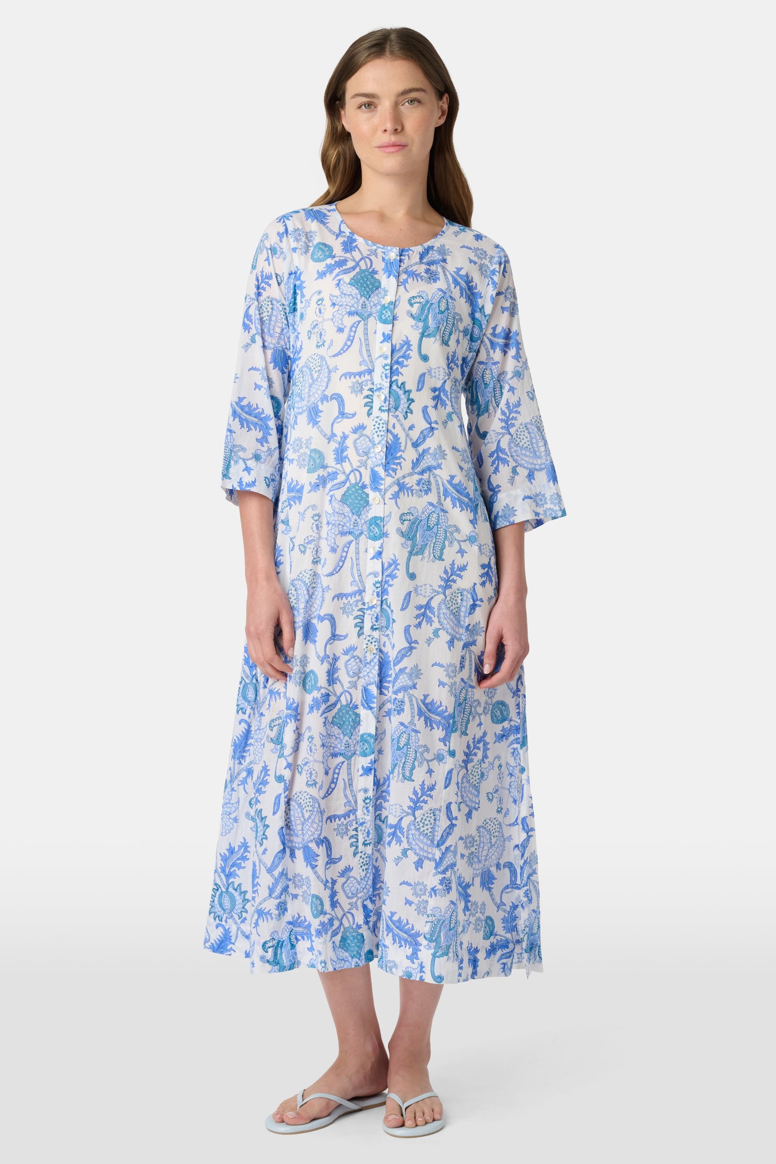 BLUE-AMANDA-ANU-LONG-KURTA_001 Amanda Anu Long Kurta - Image 1