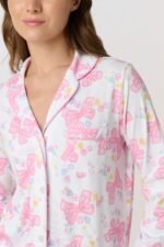 Doily Beaux Long Sleeve Polo Pajamas - Image 2