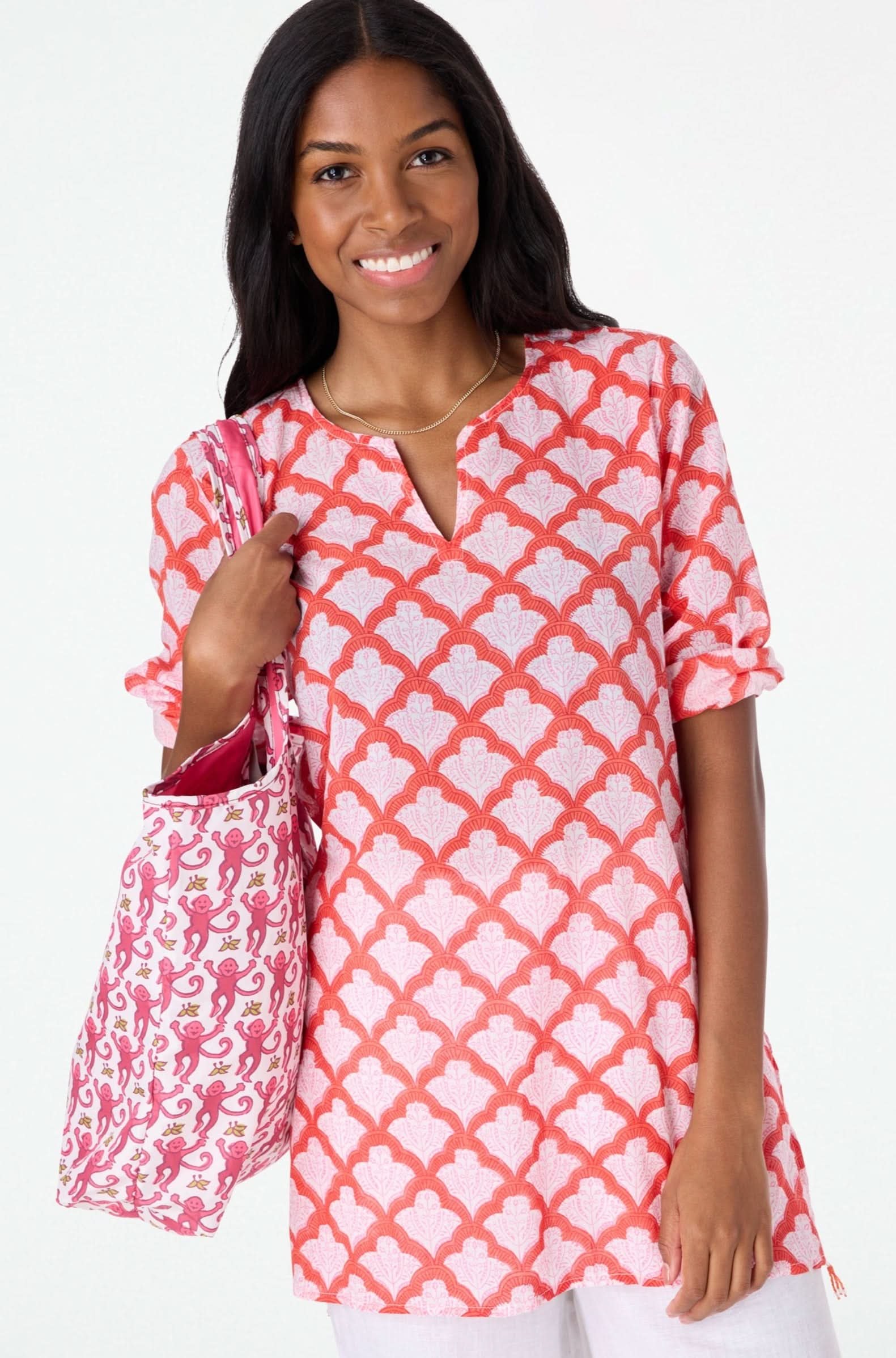 JEMINA-KURTA-RED-WOMENS-ROLLER-RABBIT_036 Jemina Kurta - Image 1