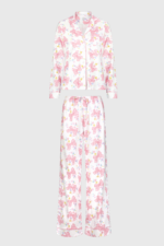 Doily Beaux Long Sleeve Polo Pajamas - Image 6