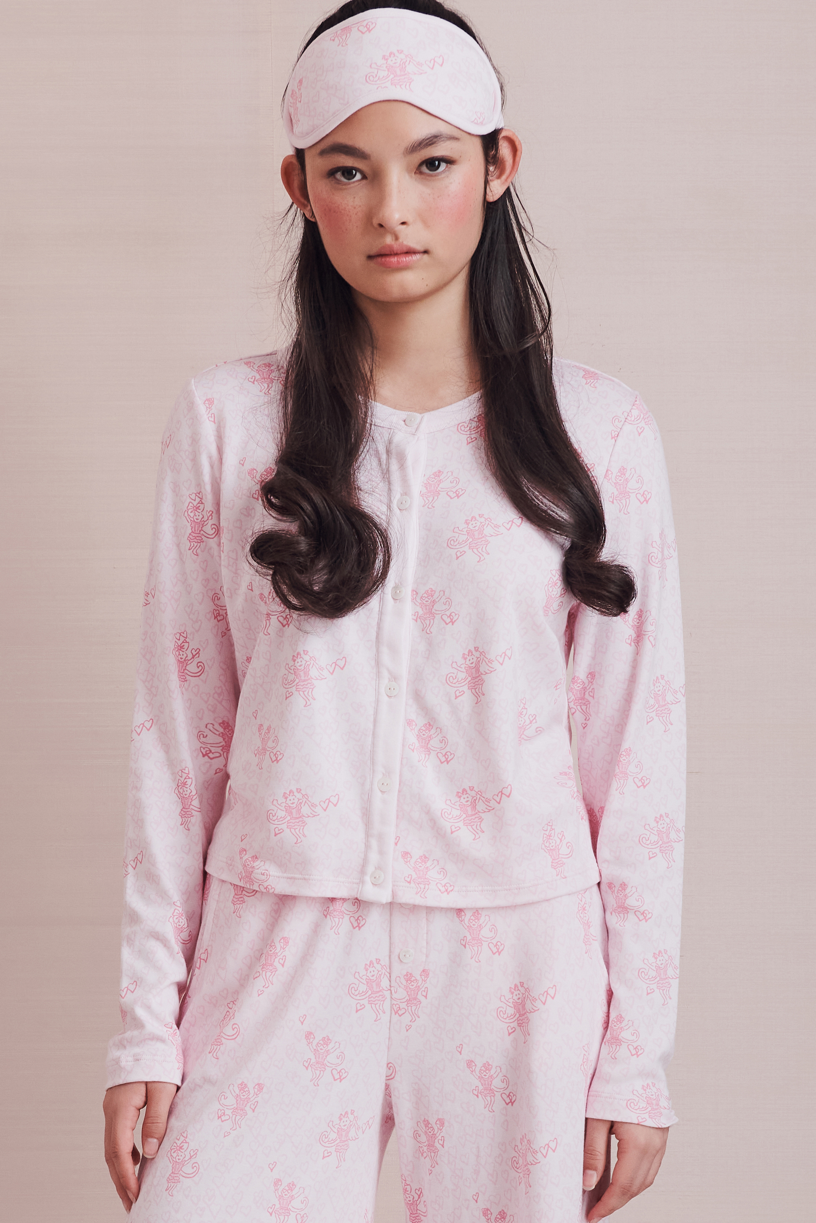 LoveShackFancy_RollerRabbit_Nessa_Cardigan_CupidsKiss_01 Cupids Kiss Nessa Cardigan - Image 1