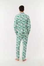 Mens Ski Toile Long Sleeve Polo Pajamas - Image 6