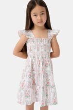 Kids Monkey Block Stripe Tiny Ellie Nap Dress
