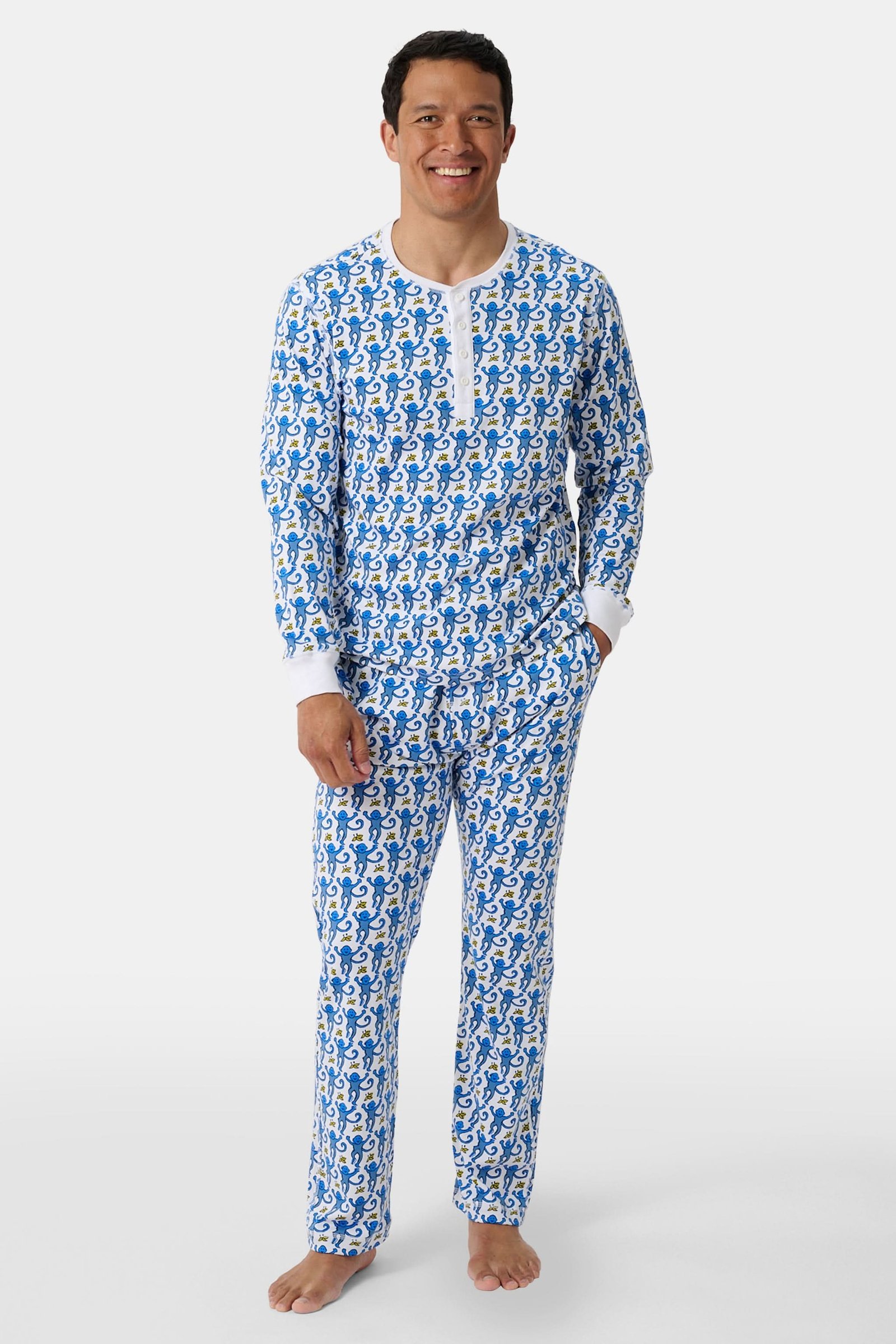 MONKEY_SPENCER_SET_1080 Mens Monkey Spencer Pajamas - Image 1