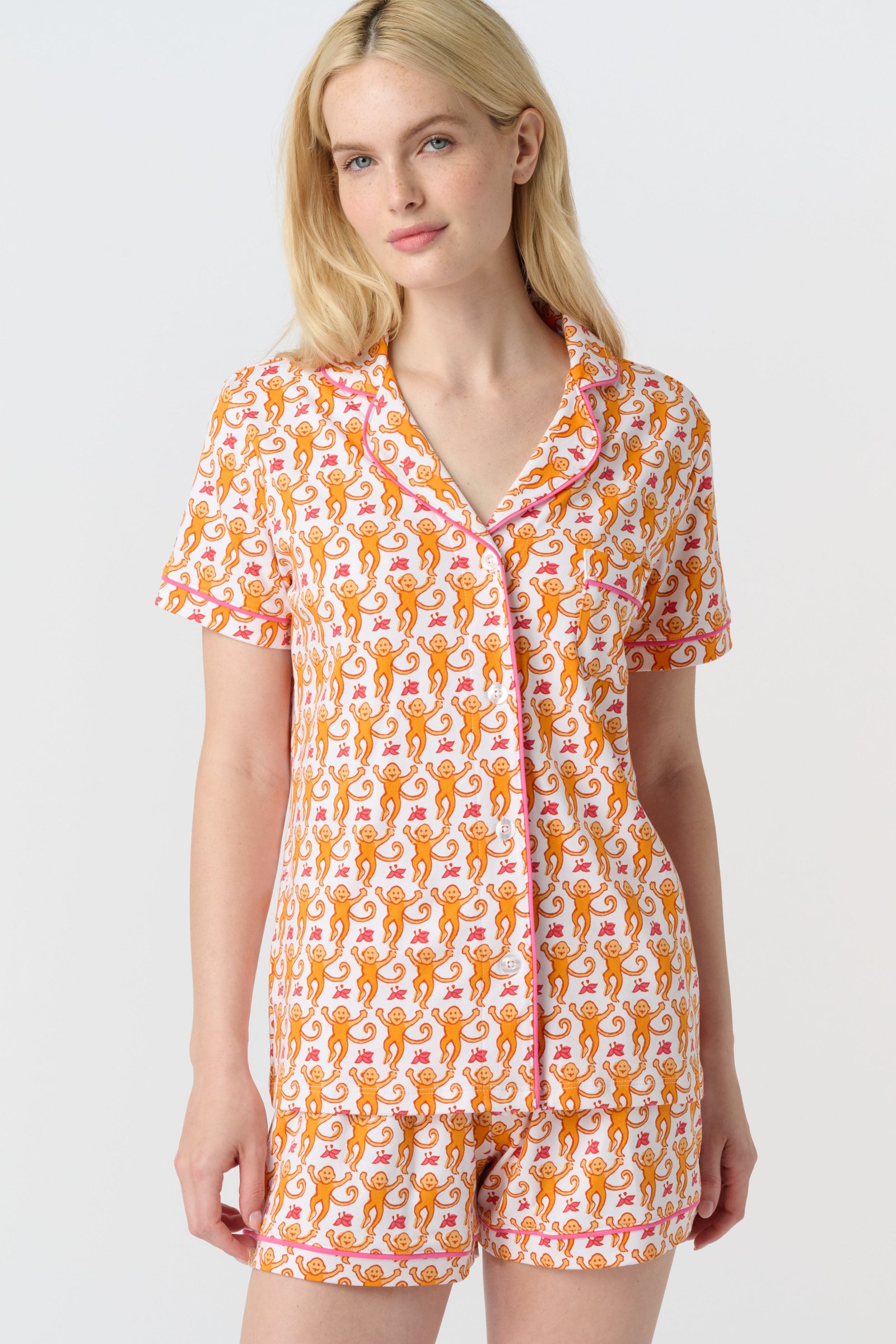 ORANGE-MONKEY-POLO-PAJAMA_012 Monkey Polo Pajamas - Image 1