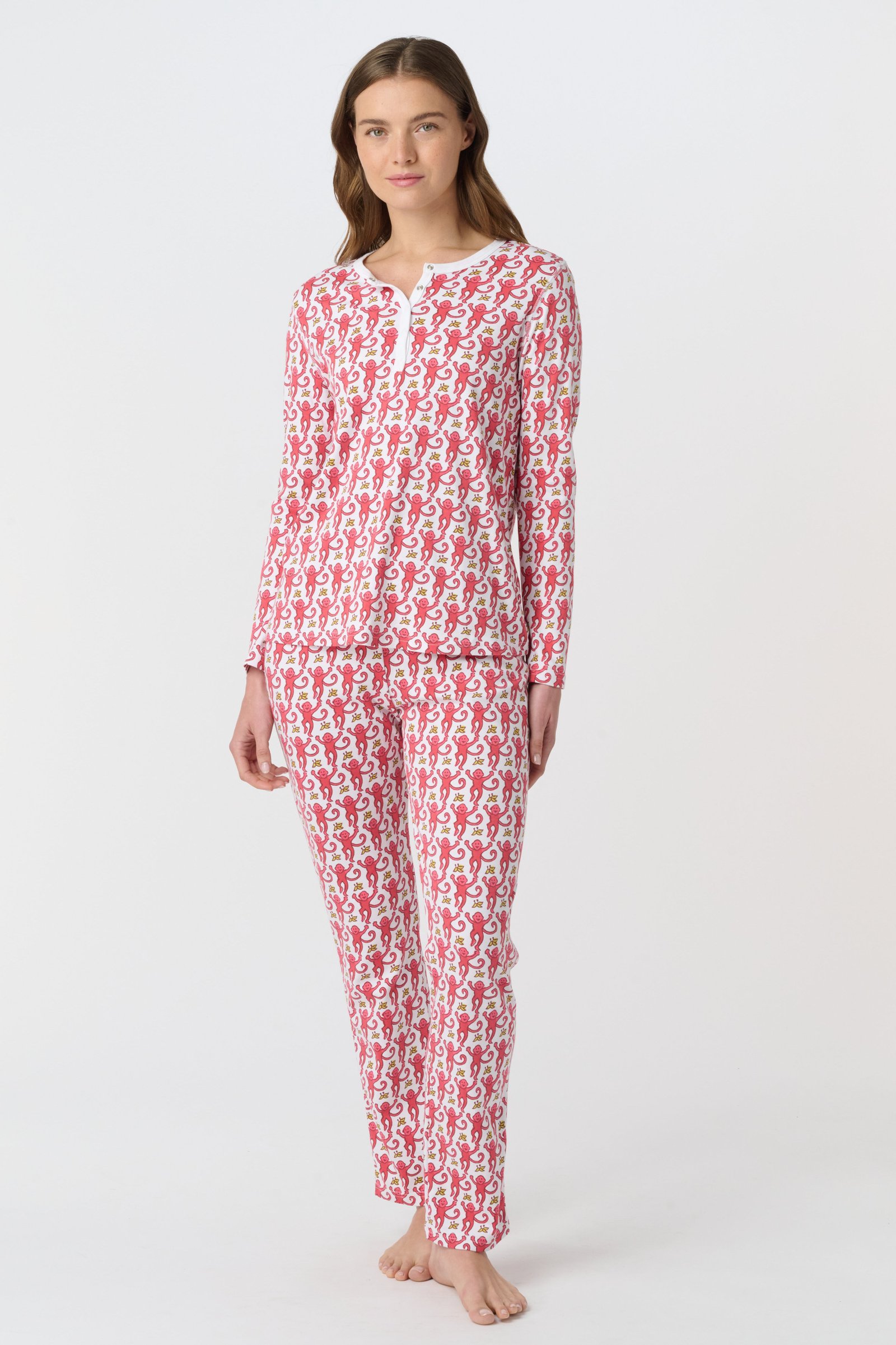 PINK-MONKEY-PAJAMA_009 Monkey Pajamas - Image 1