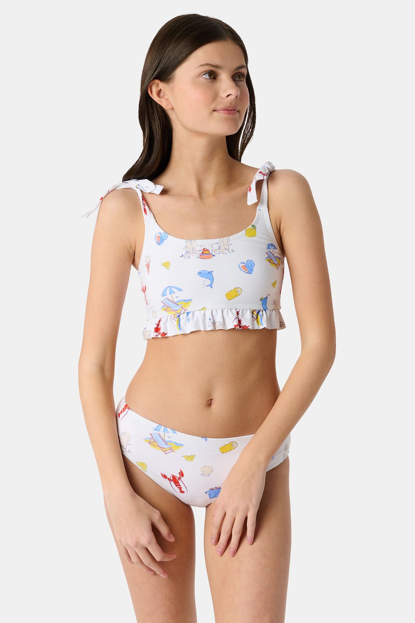 ROLLER-RABBIT-KIDS-CATCH-OF-THE-DAY-FLUTTER-CORA-BIKINI-RED_0011 Kids Ruffle Catch of the Day Cora Bikini - Image 1