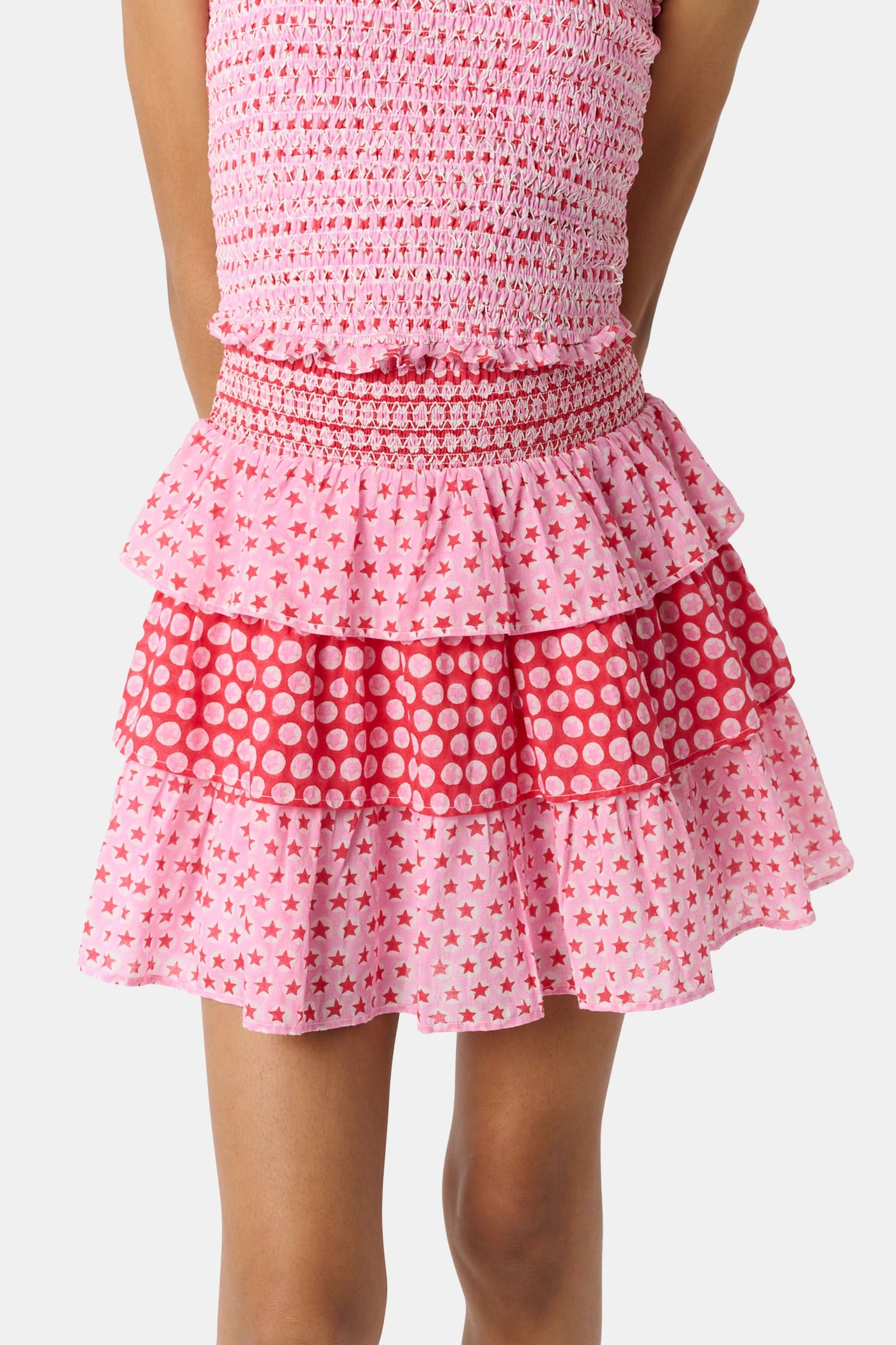 ROLLER-RABBIT-KIDS-STARRY-DOT-SAMI-SKIRT-RED-PINK_0008 Kids Starry Dot Sami Skirt - Image 1