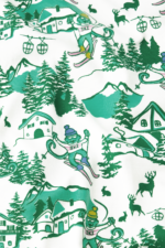 Mens Ski Toile Long Sleeve Polo Pajamas - Image 7