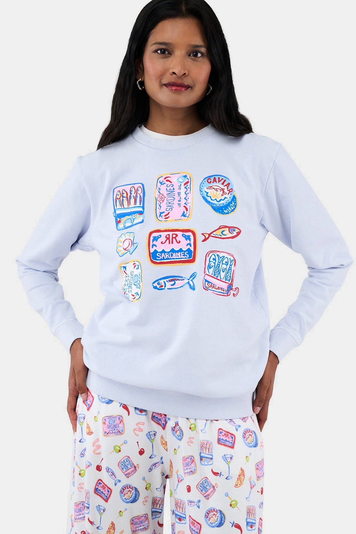 TINNEDORTWISTCREWNECKSWEATSHIRTMULTIWMNROLLERRABBIT_0946 Tinned or Twist Crewneck - Image 1