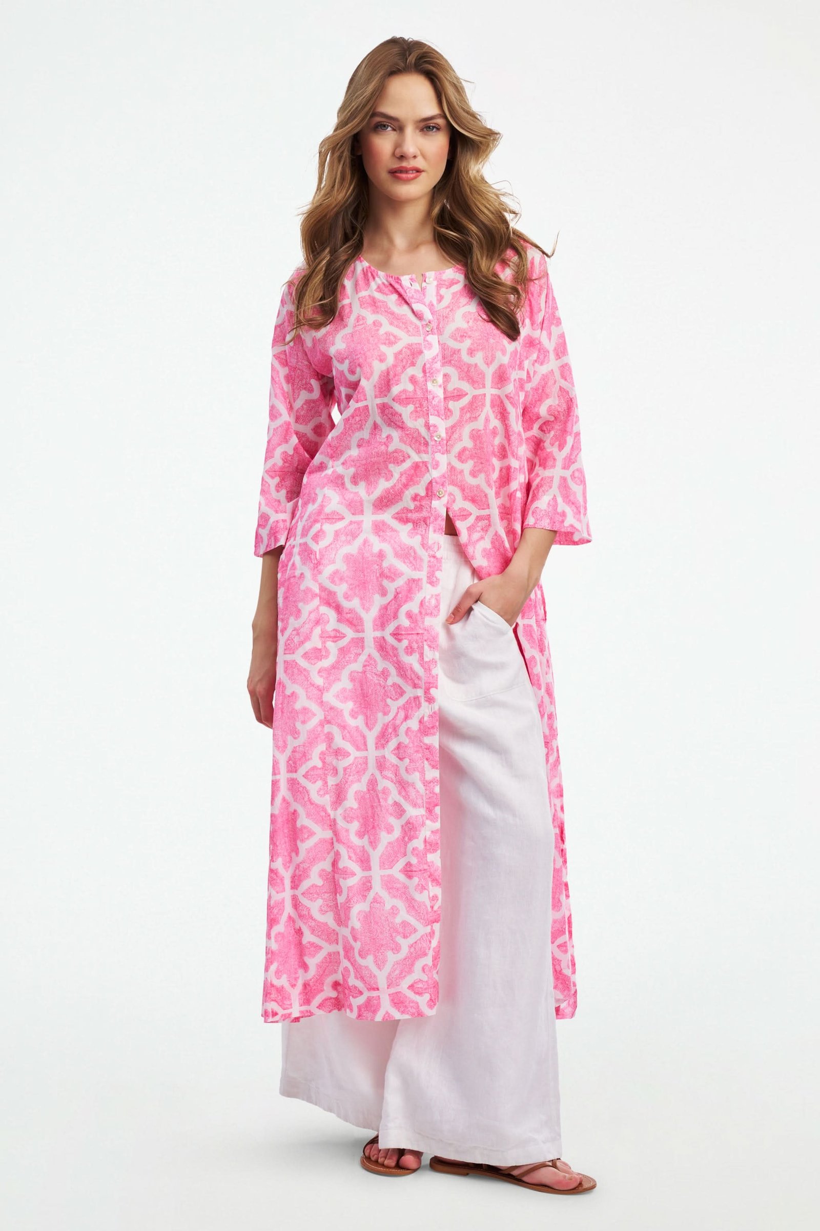 WOMENSMONACOPOOLANULONGKURTAREDROLLERRABBIT4 Monaco Pool Anu Long Kurta - Image 1